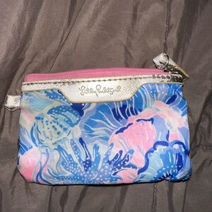 Lilly Pulitzer Blue and Pink ID and key holder